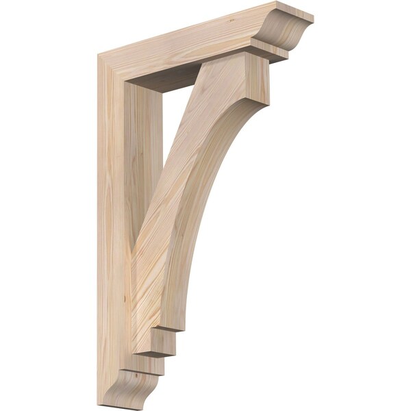 Ekena Millwork Imperial Traditional Smooth Bracket w/ Offset Brace, Douglas Fir, 5 1/2"W x 22"D x 34"H BKT0604X22X34IMP01SDF - main